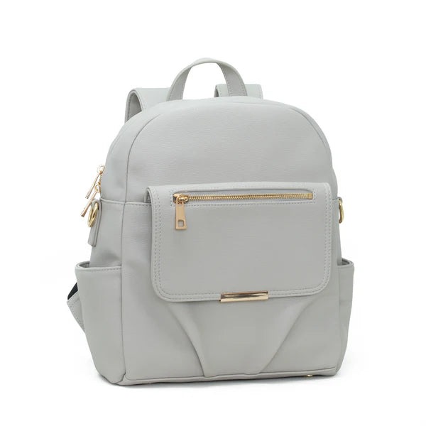 Soft Faux Leather Multi-Pocket Casual Daily Backpack