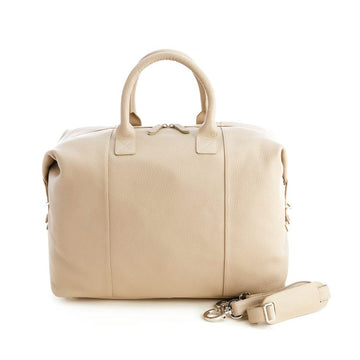 Pebble Grain Leather Convertible Weekender Duffle Bag
