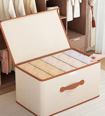Waterproof Lidded Foldable Fabric Storage Organizer Boxes