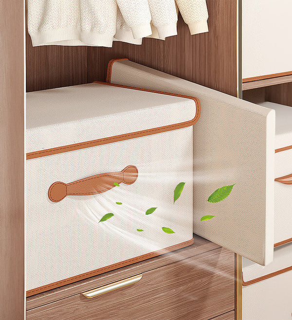 Waterproof Lidded Foldable Fabric Storage Organizer Boxes
